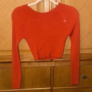 PacSun Fiery Orange Crop Top